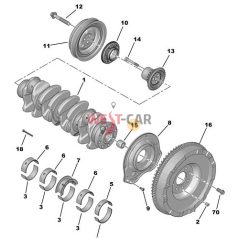   2006-2014 Citroen Jumper Peugeot Boxer Főtengely központosító gyűrű  2.2HDI Euro 4-5 Gyári szám: 052426 9660727080