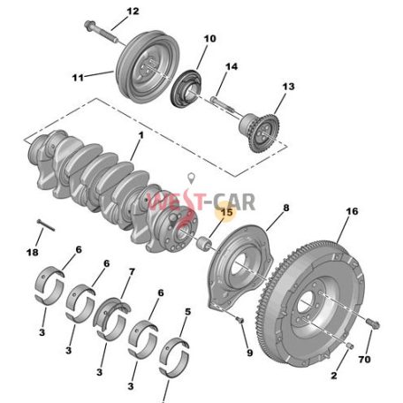 2006-2014 Citroen Jumper Peugeot Boxer crankshaft ring  2.2HDI Euro 4-5 OE 052426 9660727080