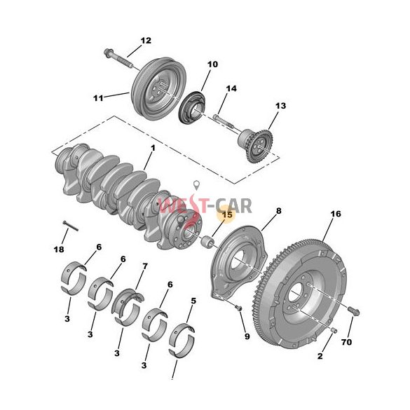 2006-2014 Citroen Jumper Peugeot Boxer crankshaft ring  2.2HDI Euro 4-5 OE 052426 9660727080