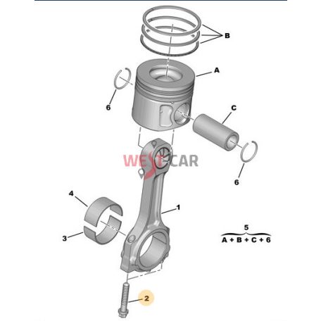 2006-> Citroen Jumper Peugeot Boxer connecting rod bolt  2.2HDI OE:0607.63