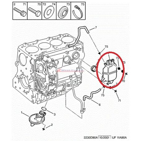 Carter gas collector Citroen Jumper Peugeot Boxer 2.8HDI  -06 original number: 1180K5