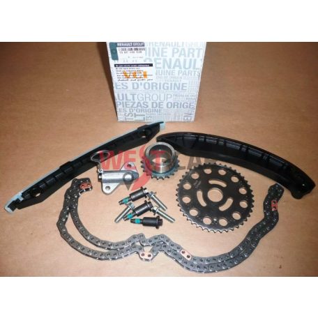 Renault Nissan Opel 2.0 Dci Timing chain set with oil pump chain and sprocket Original numbers: 130c11053r 7701476527