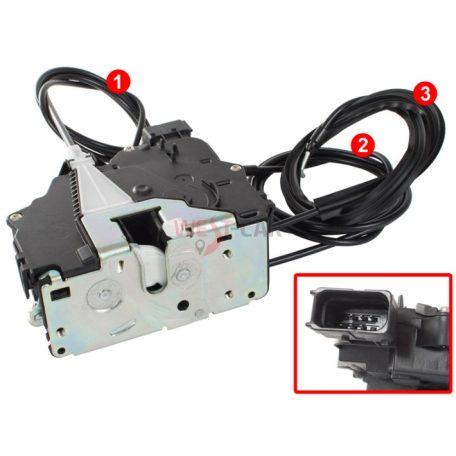 2006-> Fiat Ducato Citroen Jumper Peugeot Boxer siding door central lock (short bowden) OE: 1393801080