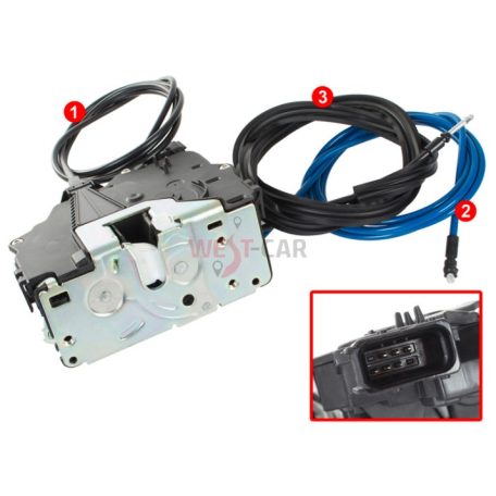 2006-> Fiat Ducato Citroen Jumper Peugeot Boxer siding door central lock (long bowden) OE: 1393801080