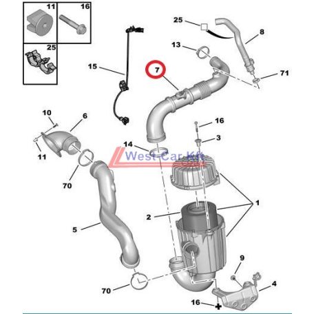 Air hose Citroen Jumper Peugeot Boxer 2.2HDI  06- original number:143491