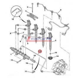   2006- Citroen Jumper Peugeot Boxer 2.2HDI Üzemanyagcső pumpa-közösnyomócsőig Gyári szám: 1570L2