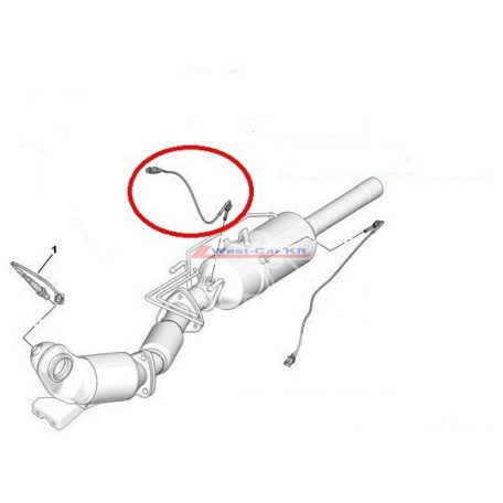 2012-> Citroen Jumper Peugeot Boxer Kipufogógáz hőmérséklet érzékelő 2.2HDI Euro 5 Gyári szám:1606611580