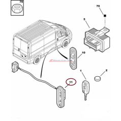   Tolóajtó elektromos érintkező Citroen Jumper Peugeot Boxer 06- Gyári szám:1610220880