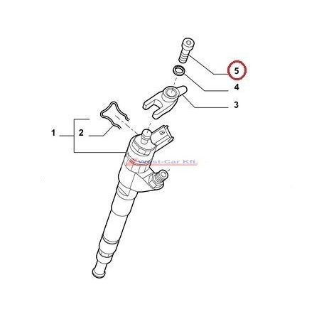 Injektor lefogató csavar Citroen Jumper Peugeot Boxer 2.8-3.0HDI  Gyári szám:1610789180