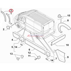   door molding right front Citroen Jumper Peugeot Boxer/ 06-  original number:1617347380