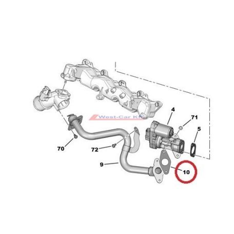 EGR valve seal Citroen Jumper Peugeot Boxer 2.2HDI  06- original number: 1618R8