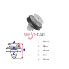   2010-> Renault master Opel Movano original moulding clip OE: 7703077469 1622750380 6991Y8