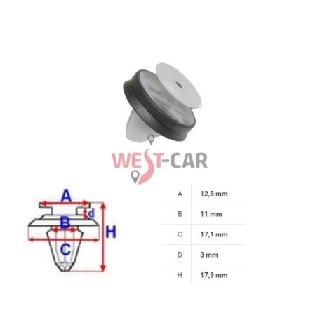2010-> Renault master Opel Movano original moulding clip OE: 7703077469 1622750380 6991Y8