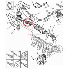   EGR valve pipe Citroen Jumper Peugeot Boxer 2002- 2.0HDI original number: 1628WX