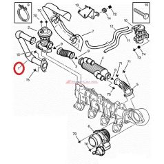   EGR valve pipe Citroen Jumper Peugeot Boxer 2002- 2.2HDI original number: 1628XA