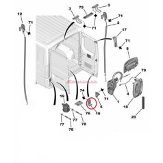    2006-> Citroen Jumper Peugeot Boxer Hátsó ajtó alsó ütköző / központosító Gyári szám: 8724.E7 1648323580 53442026 