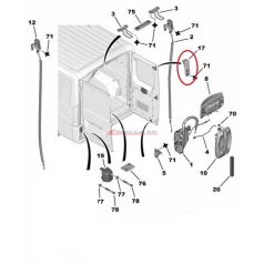    2006-> Peugeot Boxer Citroen Jumper Fiat Ducato rear upper door striker original number: 8724.E8 1648323680 53442025