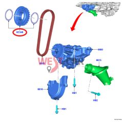   2014-> Ford Transit 2.0 Ecoblue olajszivattyú meghajtó fogaskerék Gyári szám: 2100899