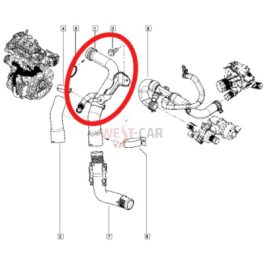   2010-> Renault Master / Opel Movano / Nissan NV400 Hűtőcső csonk Gyári szám: 8201128904 210470894R