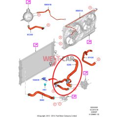   2014-> Ford Transit 2.2 puma Water Hose Part Number: 2551576