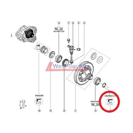 2010-> Renault Master, Opel Movano Nissan Interstar 2.3 Dci drive shaft seal Original number:: 383421561R