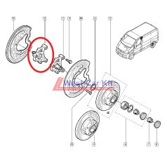   2014-> Renault Trafic Nissan NV300 Opel Vivaro rear right wheel hub OE: 430421801R