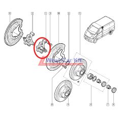   2014-> Renault Trafic Nissan NV300 Opel Vivaro rear left wheel hub OE: 430433572R