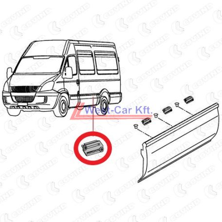 2000-2006 Iveco Daily sidewall moulding holder clip white Original number: 500327000