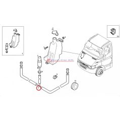   2000-2006 Iveco daily original windscreen washer pipe SET OE: 500339314