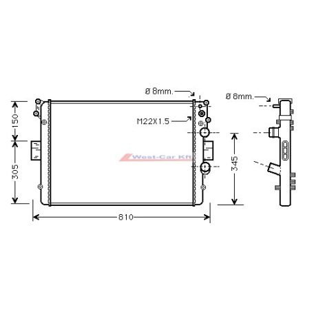 2000-2011 Iveco Daily water cooler 2.3D, 3.0D, 3.0CNG