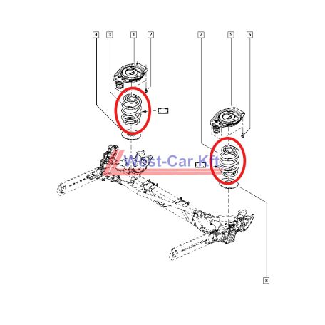 2001-> 2014-> Renault Trafic Opel Vivaro original (Renault) rear coil spring OE: 550200619R