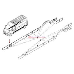   Renault master Opel Movano Gyári Jobb első B oszlop díszléc Gyári számok: 768560130R 7682000Q0B