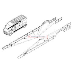  Renault master Opel Movano utángyártott Bal oldal díszléc Gyári szám: 768F20003R