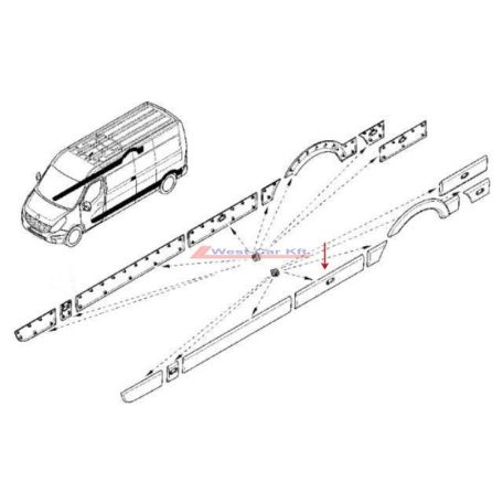 Renault master Opel Movano aftermarket left side molding