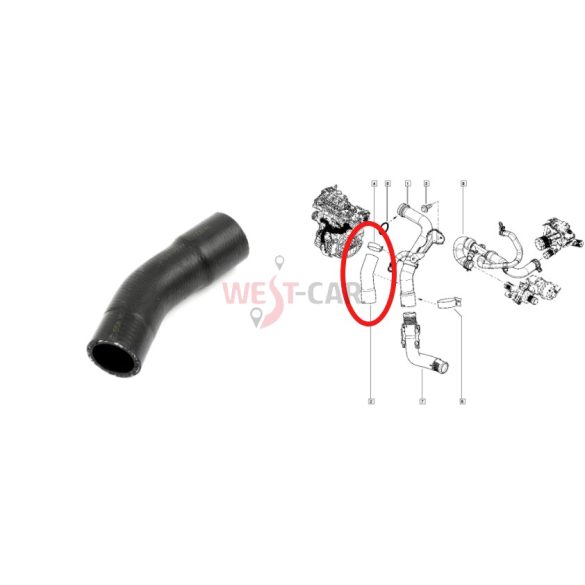 2010-> Renault Master / Opel Movano / Nissan NV400 coolant pipe Original number: 7701062288