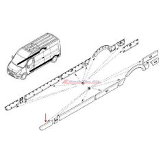   Renault master Opel Movano Bal első ajtó díszléc Gyári szám: 808210166R 