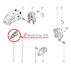   2001-> Renault Trafic Opel Vivaro original door molding (behind sliding door) OE: 8200020538