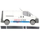 2001-2014 Renault Trafic Opel Vivaro original RH Long version door molding set OE: 8200036075 8200036086 8200036101 8200036095