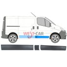 2001-2014 Renault Trafic Opel Vivaro original RH short version door molding set OE: 8200036075 8200036086 8200036101