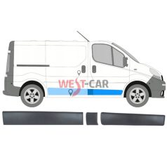   2001-2014 Renault Trafic Opel Vivaro original RH short version door molding set OE: 8200036075 8200036086 8200036101
