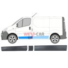2001-2014 Renault Trafic Opel Vivaro left side moulding set SHORT version OE:  8200036093 8200036105 8200036088