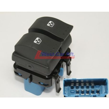 Renault Kango III, Trafic II, Master III, Movano III - VIVARO II double window switch