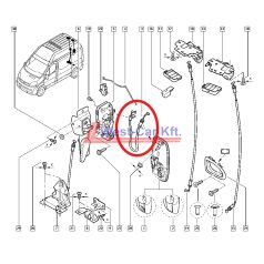   2001-> Renault Trafic Opel Vivaro Original (Nissan) rear door lock cable OE: 8200148264