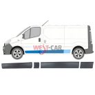 2001-2014 Renault Trafic Opel Vivaro left side moulding set LONG version OE: 8200326365 8200036093 8200036105 8200036088
