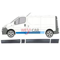   2001-2014 Renault Trafic Opel Vivaro left side moulding set LONG version OE: 8200326365 8200036093 8200036105 8200036088