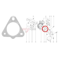   2010-> Renault Master / Opel Movano / Nissan NV400 Turbcharger gasket Original number: 8200805558