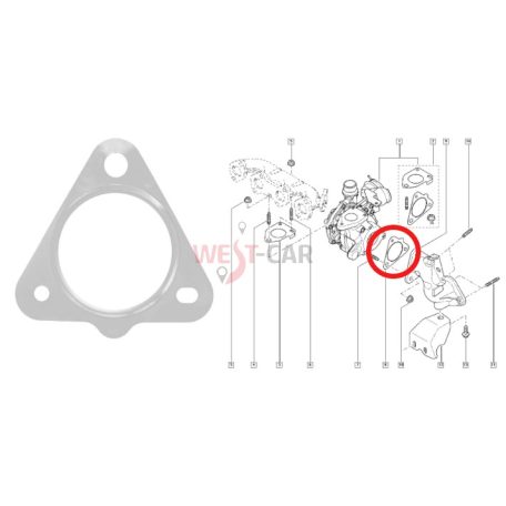 2010-> Renault Master / Opel Movano / Nissan NV400 Turbcharger gasket Original number: 8200805558