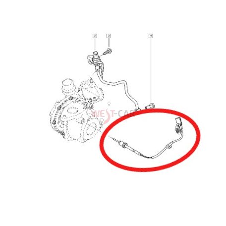 2010-> Renault Master / Opel Movano /N. NV400 2.3 Dci exhaust temperature sensor inside charger OE: 8200930751