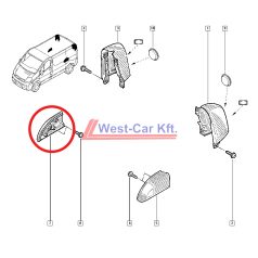   2001-> Renault Trafic Opel Vivaro Original (Nissan) door molding behind sliding door OE: 8200020538