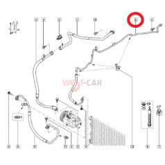   2010-> Renault Master Opel Movano BAL klíma cső Gyári szám: 924400031R